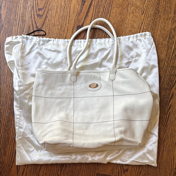 Furla Women’s Off-White Leather Tote - Picture 1 of 9